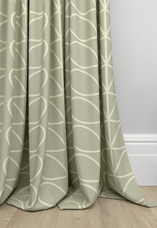Orla Kiely Jumbo Linear Stem, Pebble - Made to Measure Curtains